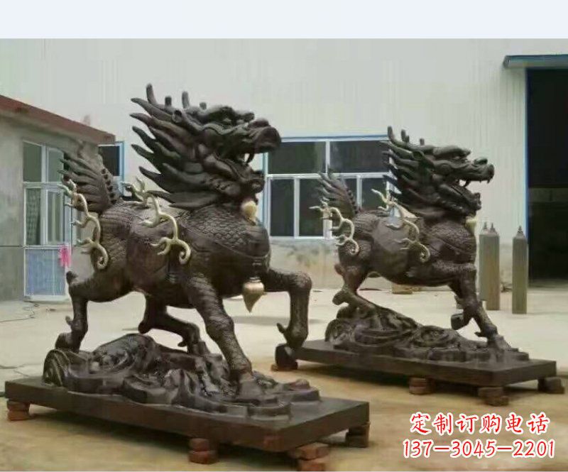 常州铸铜企业麒麟雕塑