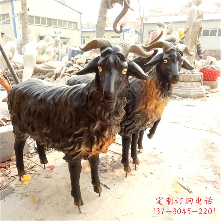 常州铸铜山羊雕塑