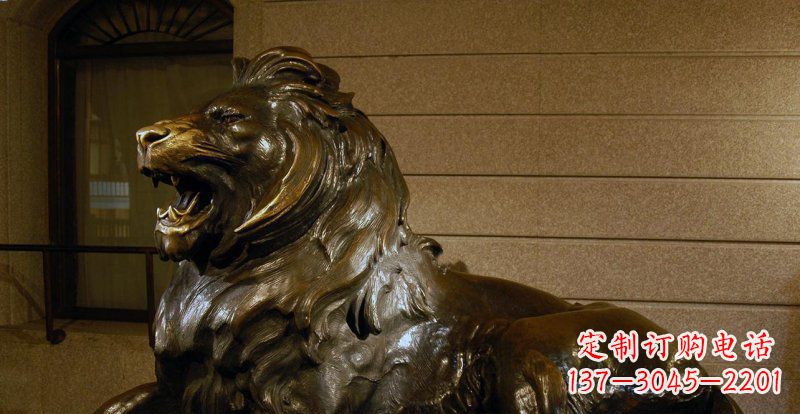 常州铸铜狮子铜雕 (2)