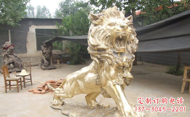 常州铸铜狮子铜雕 (3)