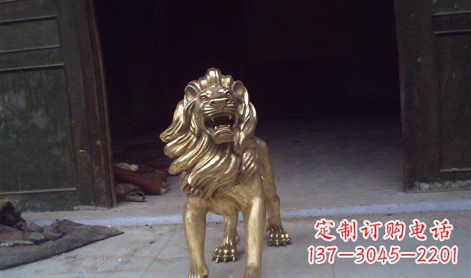 常州铸铜狮子西洋狮子铜雕