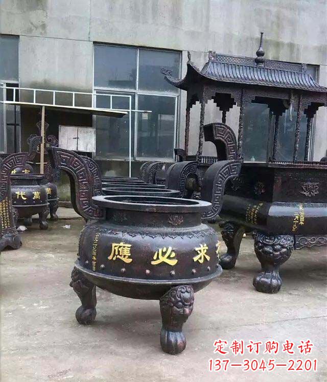 常州铸铜寺庙香炉铜雕