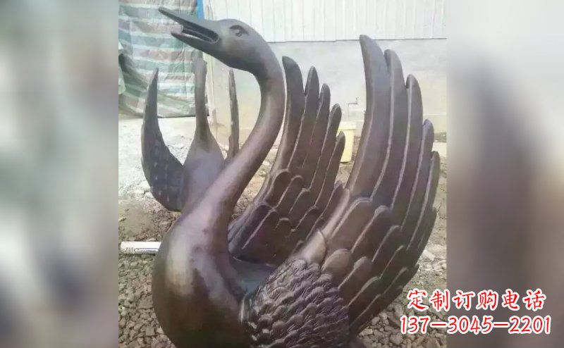 常州铸铜天鹅铜雕