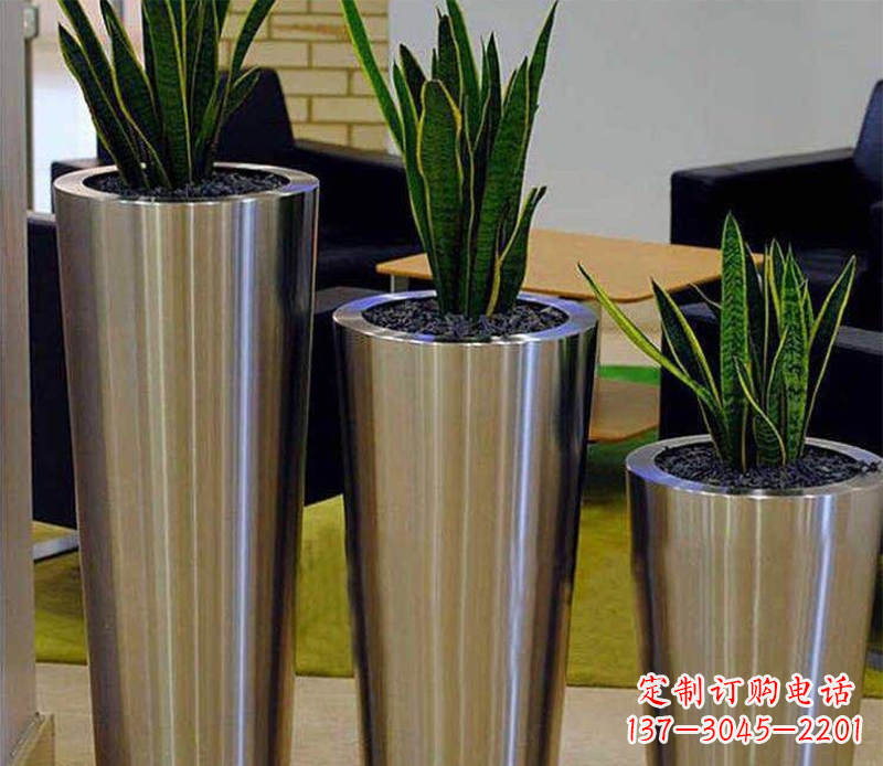 常州不锈钢花盆广场雕塑