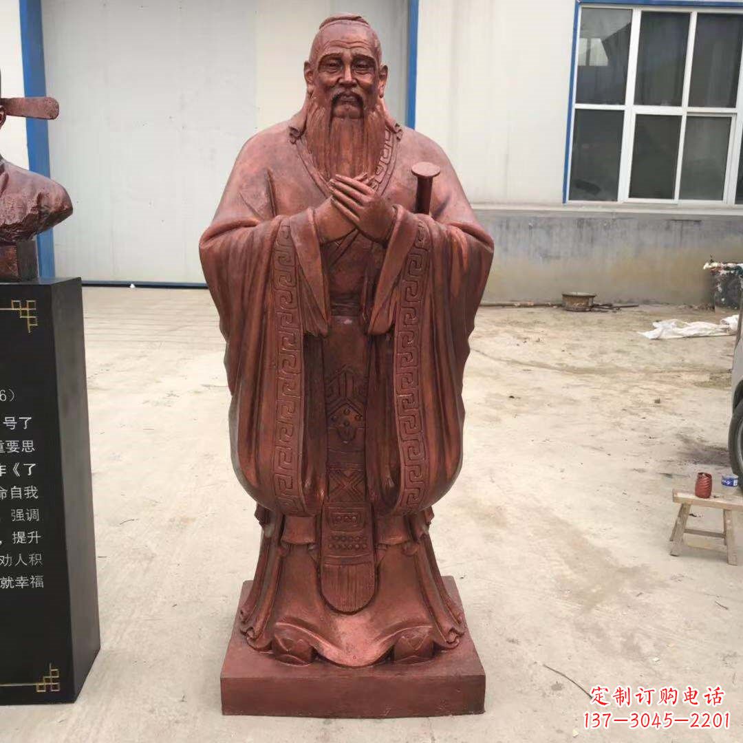 常州紫铜孔子雕塑像