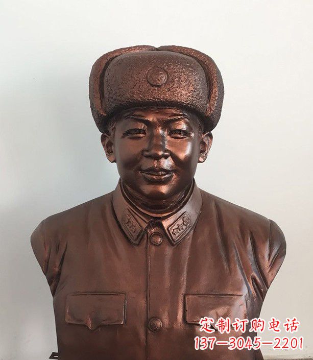 常州紫铜雷锋半身像