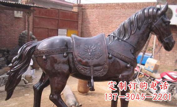 常州紫铜马公园铜雕