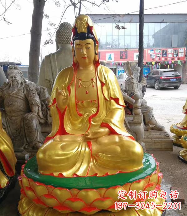 常州宗教庙宇玻璃钢观音菩萨雕像