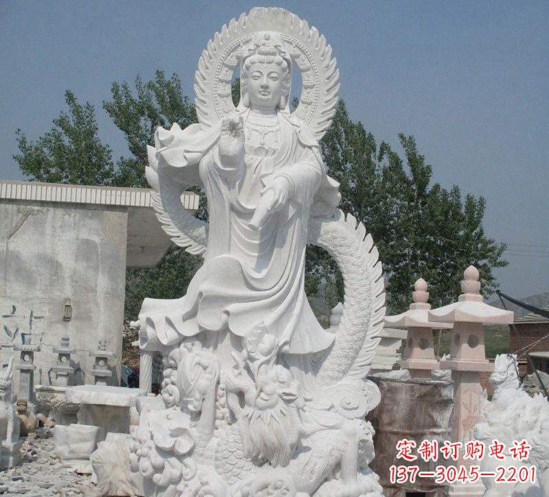 常州宗教庙宇乘龙观音石雕