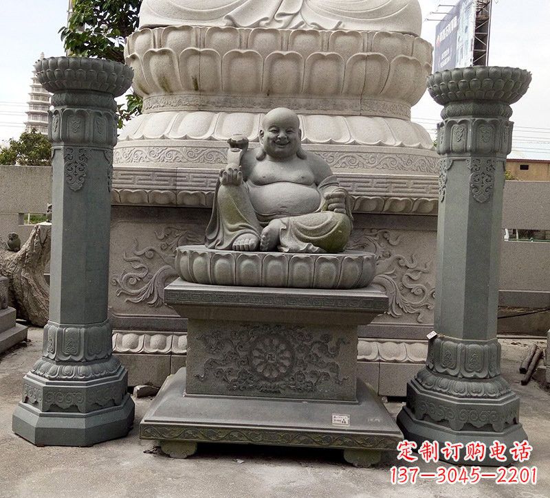 常州宗教庙宇如意弥勒佛石雕