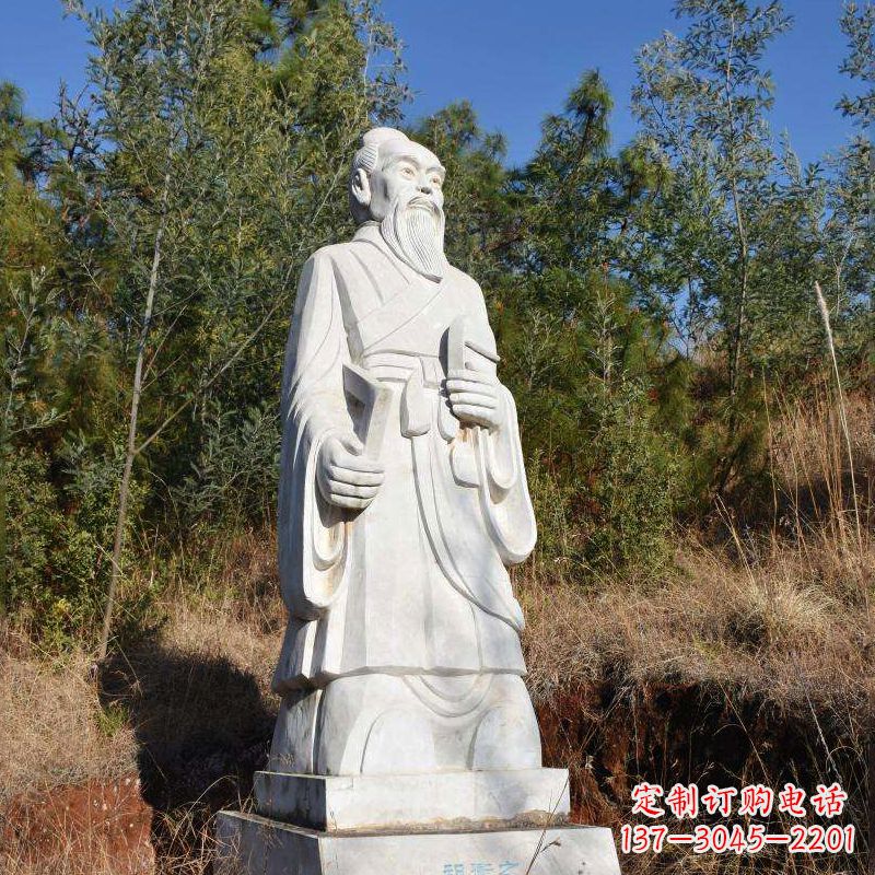常州祖冲之汉白玉石雕像-公园景区中国古代名人雕塑