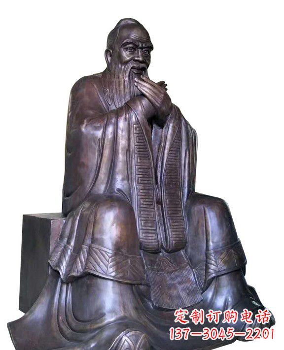 常州作揖孔子青铜像