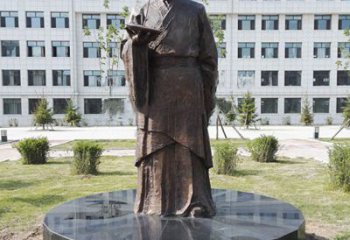 常州祖冲之校园铜雕-纯铜铸造中国古代历史名人著名数学家